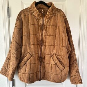 Free People Dolman quilted knitting jacket.